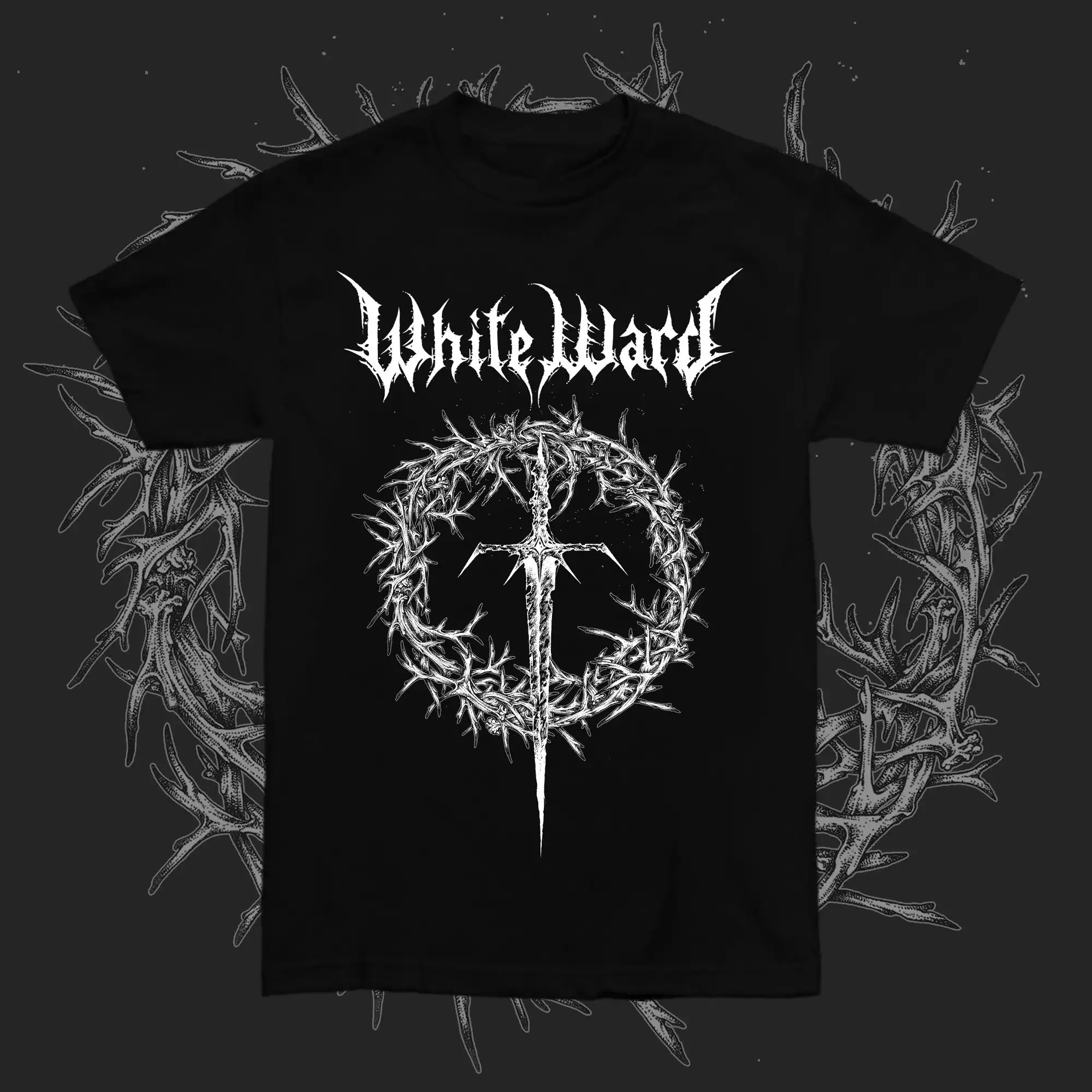 Weißes Ward Phoenix Band T-Shirt aus 100 % Baumwolle, grafisches T-Shirt für Männer und Frauen, Sommer-Streetwear-Top – Detail 5