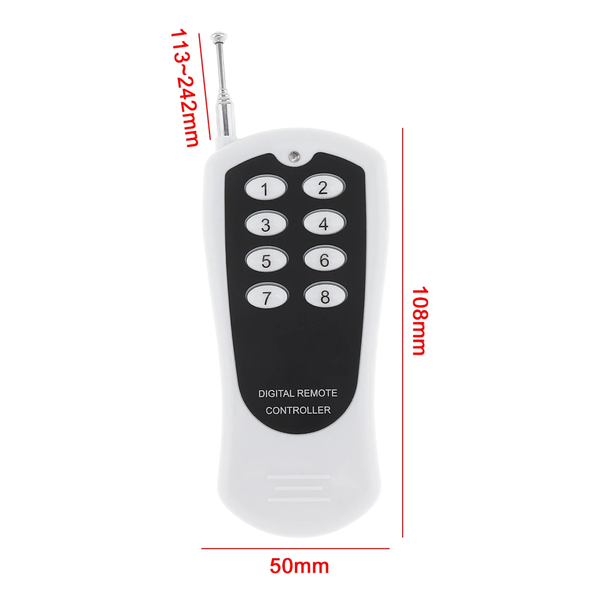 433MHz High Power ABS Wireless Remote Control with1000 Meters Long Distance and 8 Button Remote Control for High Power Equipment
