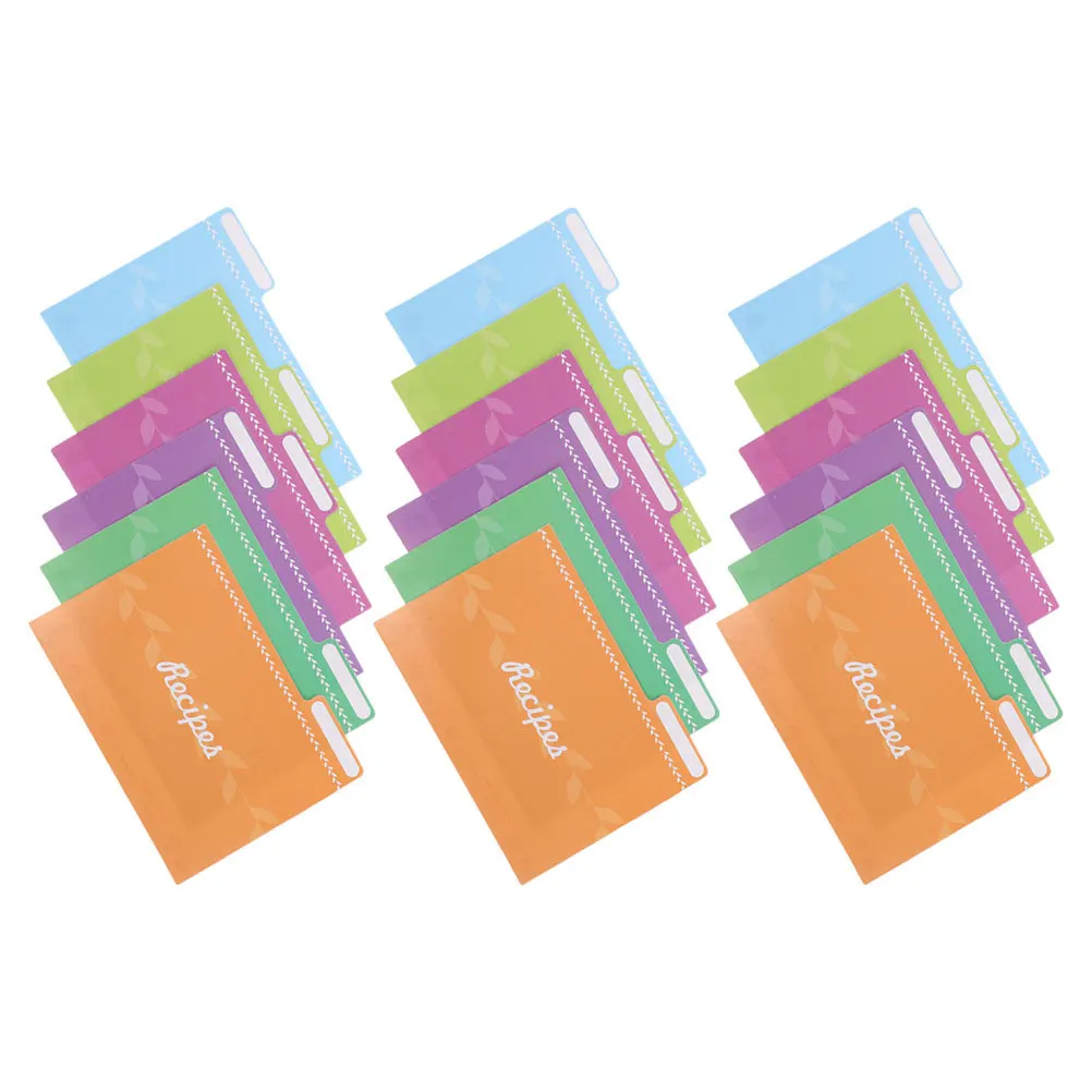 

18 Pcs Russian Recipe Binder Dividers Food Cards Color Index Category Decorative Organizer Diet