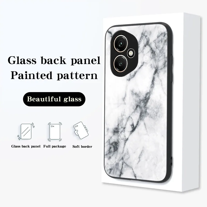 

Luxury High Quality Gradient Tempered Glass Case 400 5G 400 Pro Pattern Glossy Back Cover for Honor 400 Lite