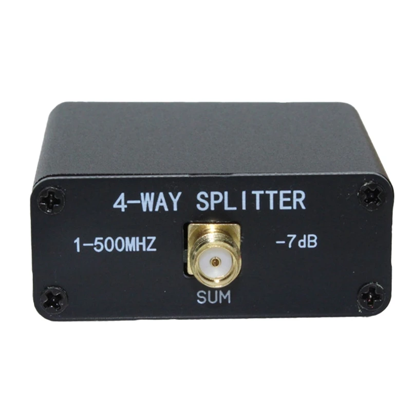 4 Way SMA Power Splitter 1Mhz - 500 Mhz,SMA Female Power Divider Signal Cable Splitter Female Divider-ABEO