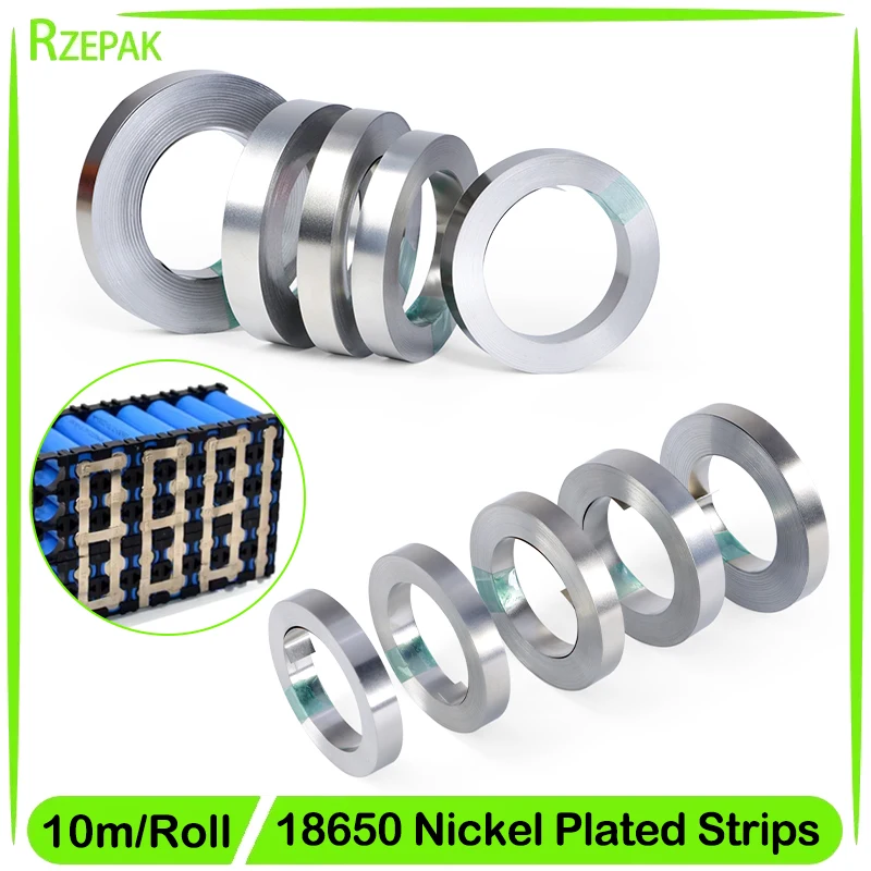 

Nickel Plated Strip 18650 Li-ion Battery Nickel Sheet Plate Connector 0.1mm 0.2mm Steel Belt Spot Welding Machine Battery Welder