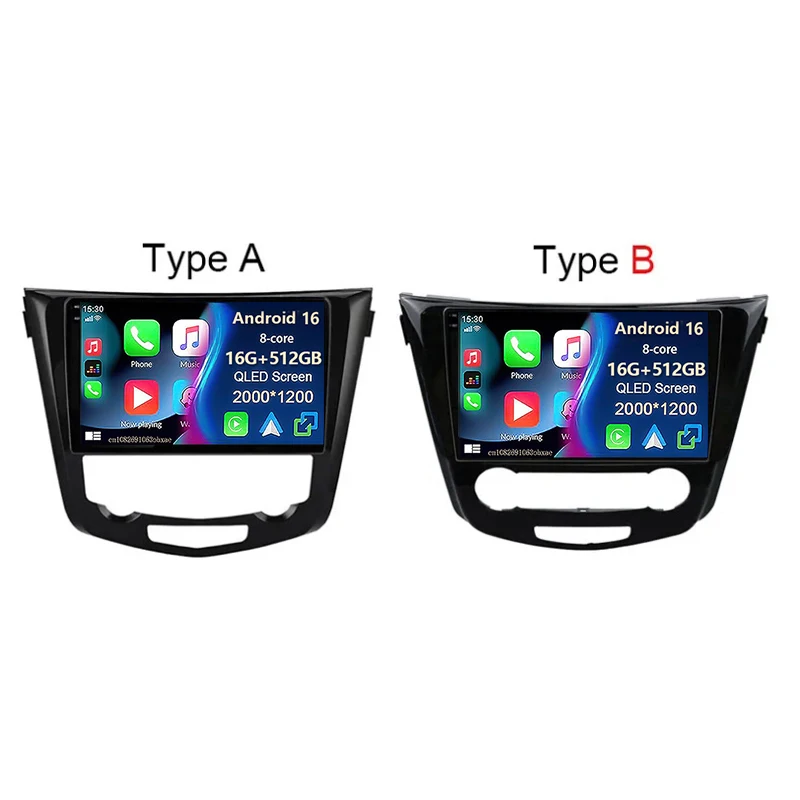 Qualcomm Android 16 Car Radio For Nissan X-Trail T32 Qashqai J11 2013-2017 2K QLED Wireless CarPlay Android Auto GPS 4G Stereo
