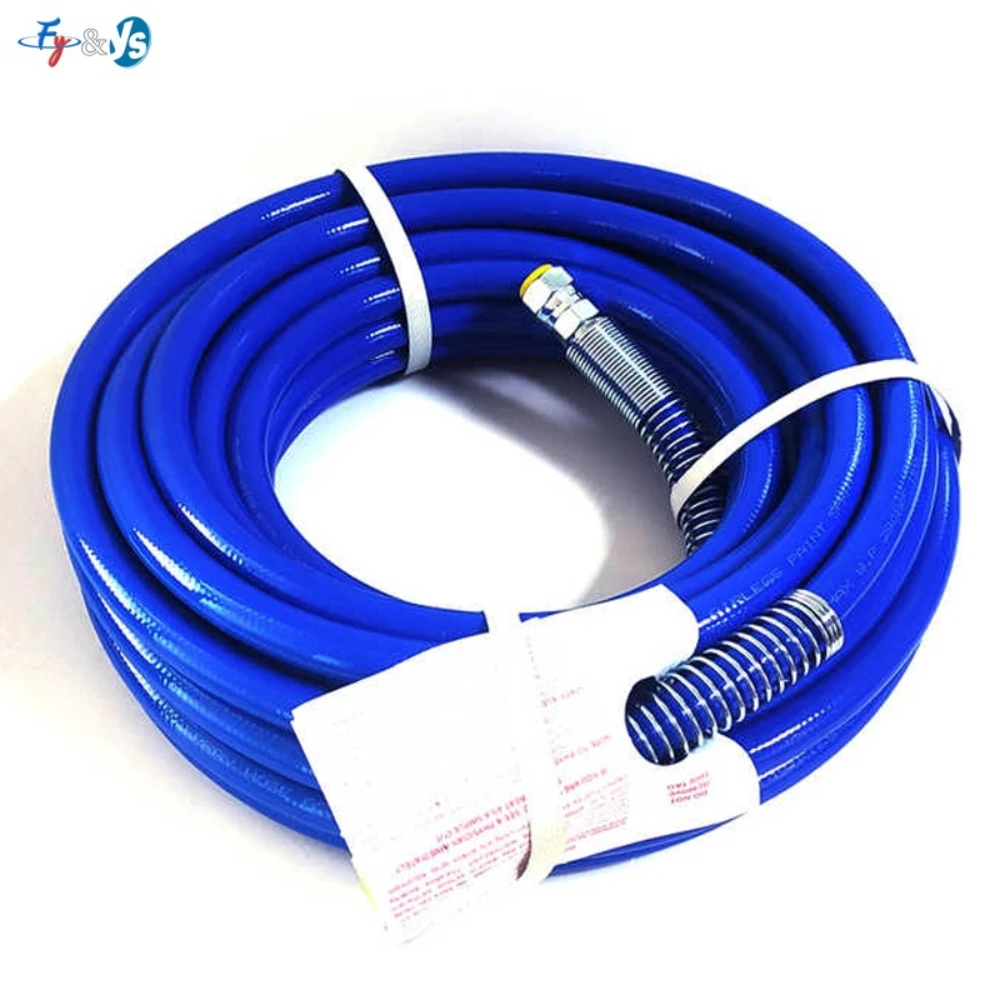 3/8 Putty Painting Airless Sprayer High-Pressure Pipe 13M 25M Explosion-proof Steel Wire Pipe Working Pressure 4350PSI