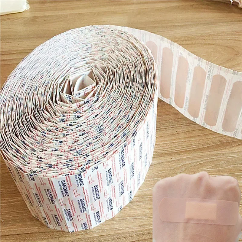 100pcs/lot Waterproof Breathable Bandage First Aid Wound Dressing Medical Tape Wound Plaster Bandaids Patch Band Aid Kids Adult