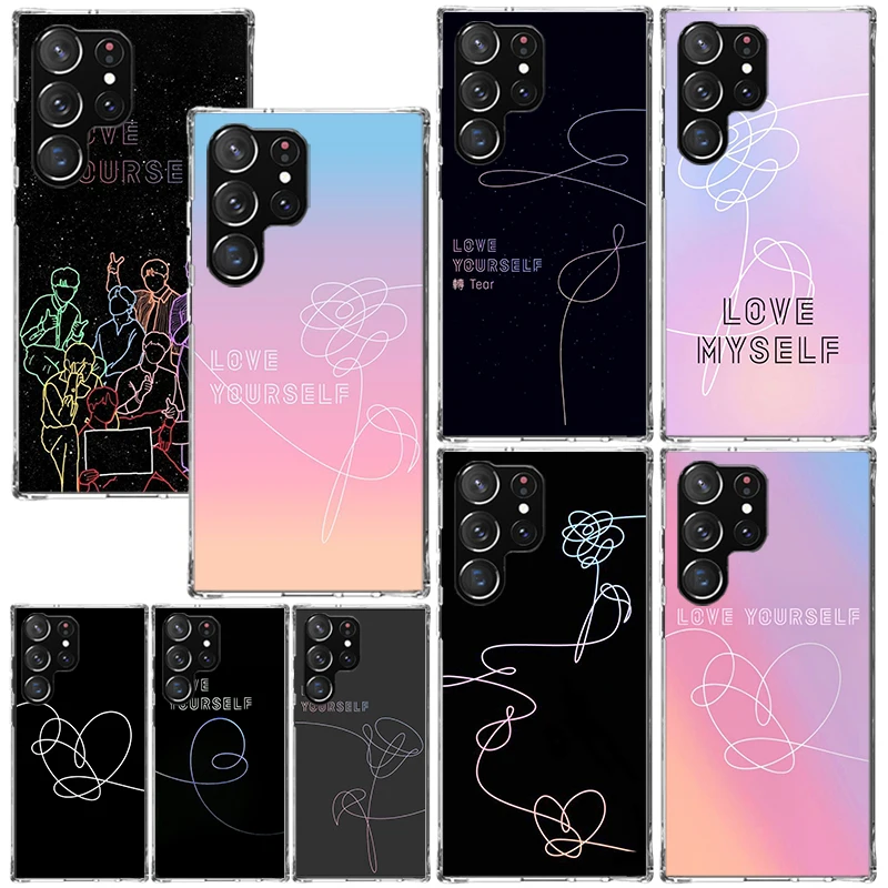 Чехол для телефона Love Yourself Flower Heart Line Kpop для Samsung Galaxy Note 20 Ultra 10 Plus 9 8 M11 M12 M21 M30S M32 M51 M52 J4 J6 Чехол для телефона Love Yourself Flower Heart Line Kpop для Samsung Galaxy Note 20 Ultra 10 Plus 9 8 M11 M12 M21 M30S M32 M51 M52 J4 J6