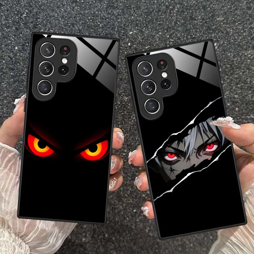 Anime Eyes Phone Case for Samsung Galaxy A56 55 54 53 52 51 36 35 34 23 16 15 5G Glass Protective Cover