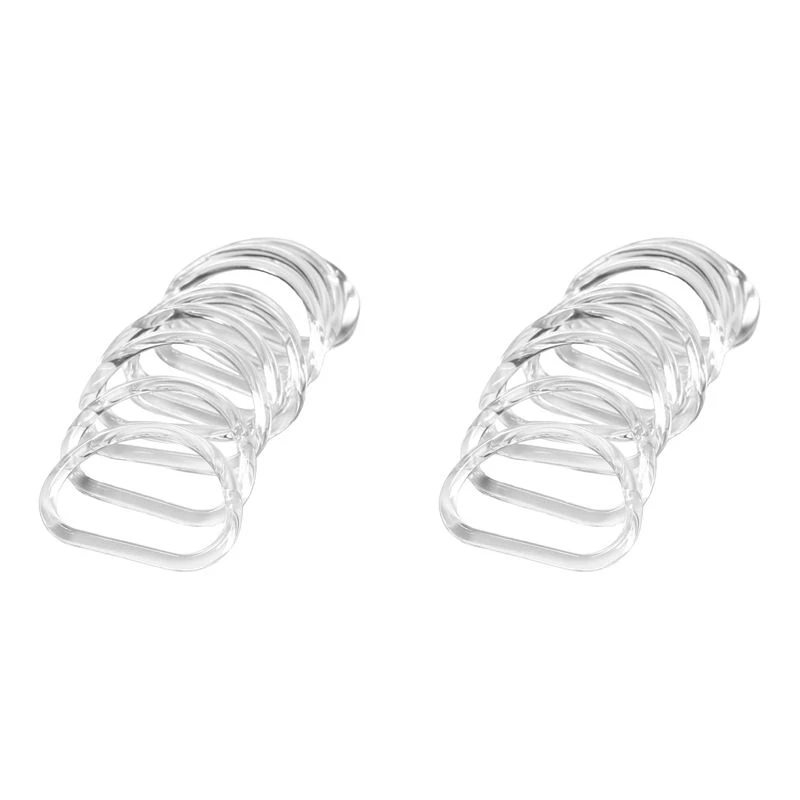 TEXU 20Pcs Transparent Bag Handle Replacement D Shape Handbag Purse Handle For Handmade Beach Bag Handbags Purse Handles