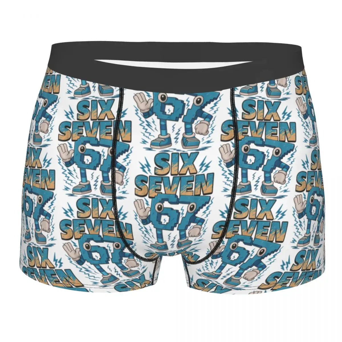 

Kids Meme 67 Six Seven 6 7 Italian Brainrot Men Long Underwear Boxer Briefs Shorts Panties Novelty Mid Waist Underpants for Male