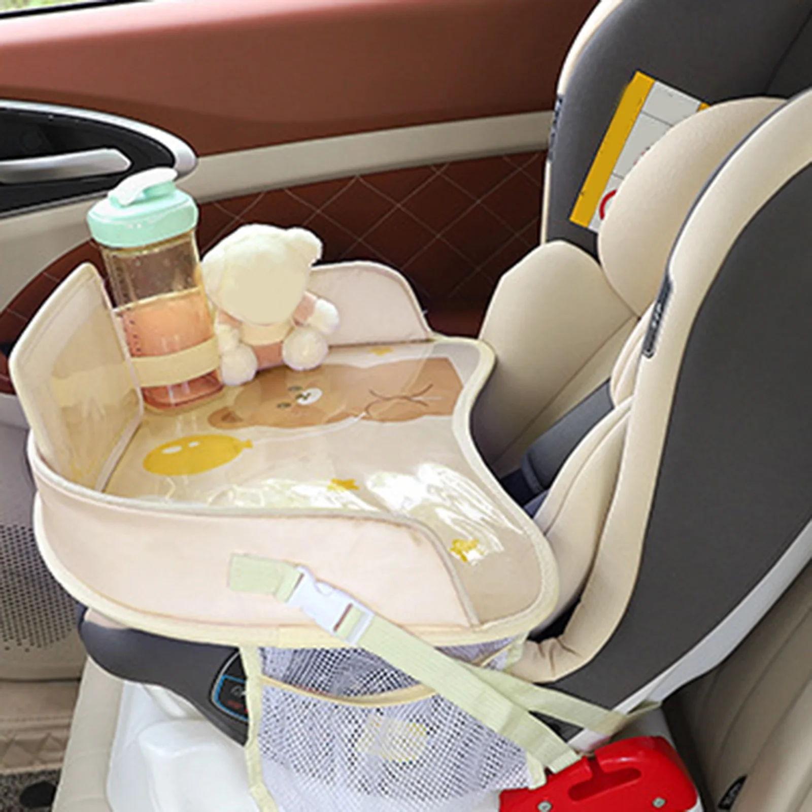 Multifunctional Baby Car Seat Storage Organizer Large Capacity Baby Car Storage Tray Car Table for Kids Baby Travel