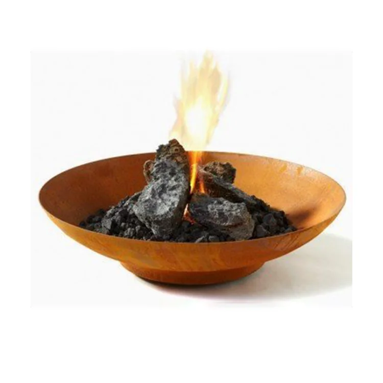 Customized Outdoor Wood Burning Fire Bowl Pit Cooking BBQ  Corten Steel Fire Bowl