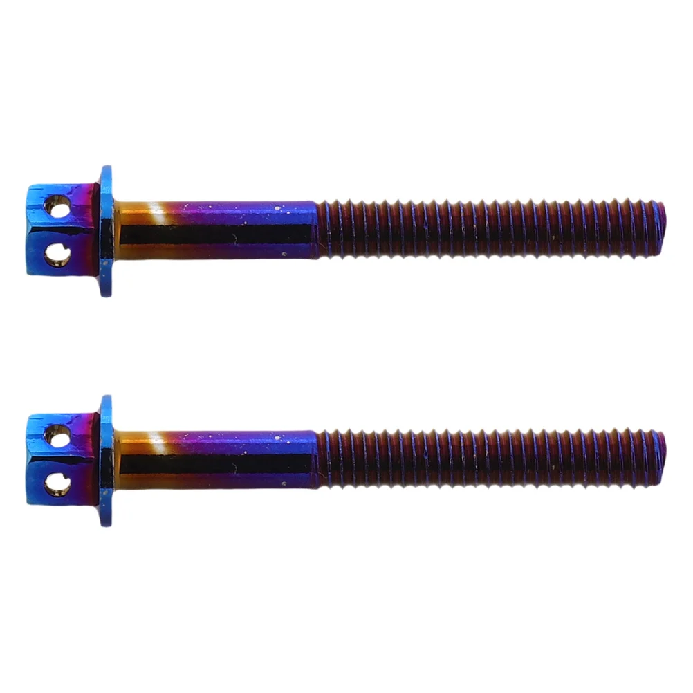 

2pcs Blue Baked Motorcycle License Plate Screws M6 Effect Durable Fasteners For Electric Motorcycle Modifications