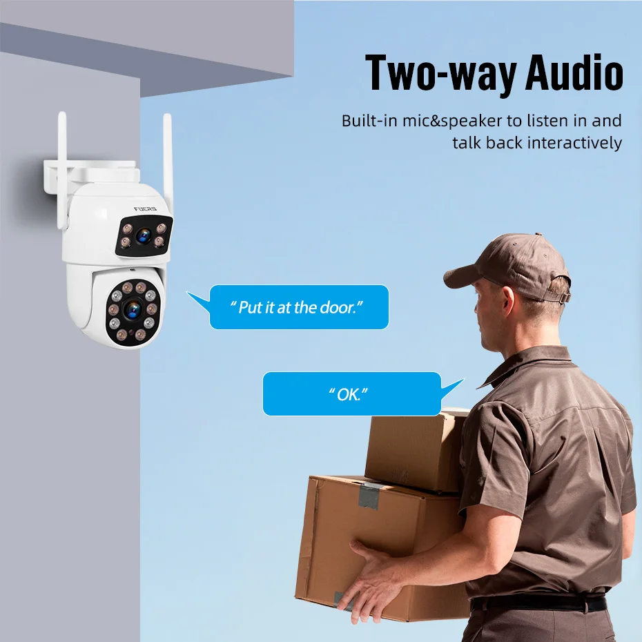 Fuers 4G LTE 6MP PTZ Camera Outdoor SIM Card Security Camera CCTV Surveillance Color Night Vision Motion Detect Auto Tracking