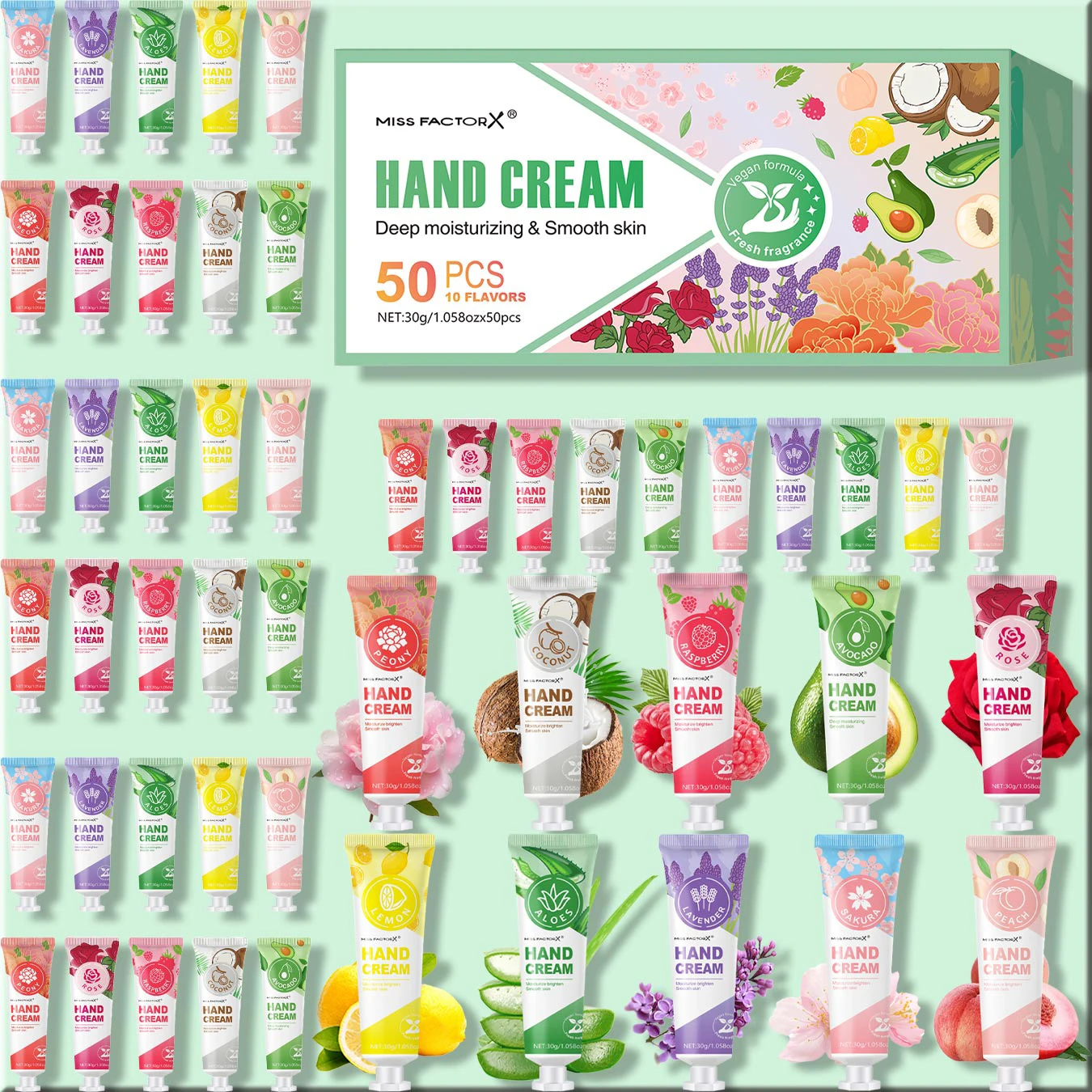 50pcs/box 10 Fragrance Hand Cream - Moisturizing, Portable and Compact, Premium Gift Set for Party and Gathering Distribution