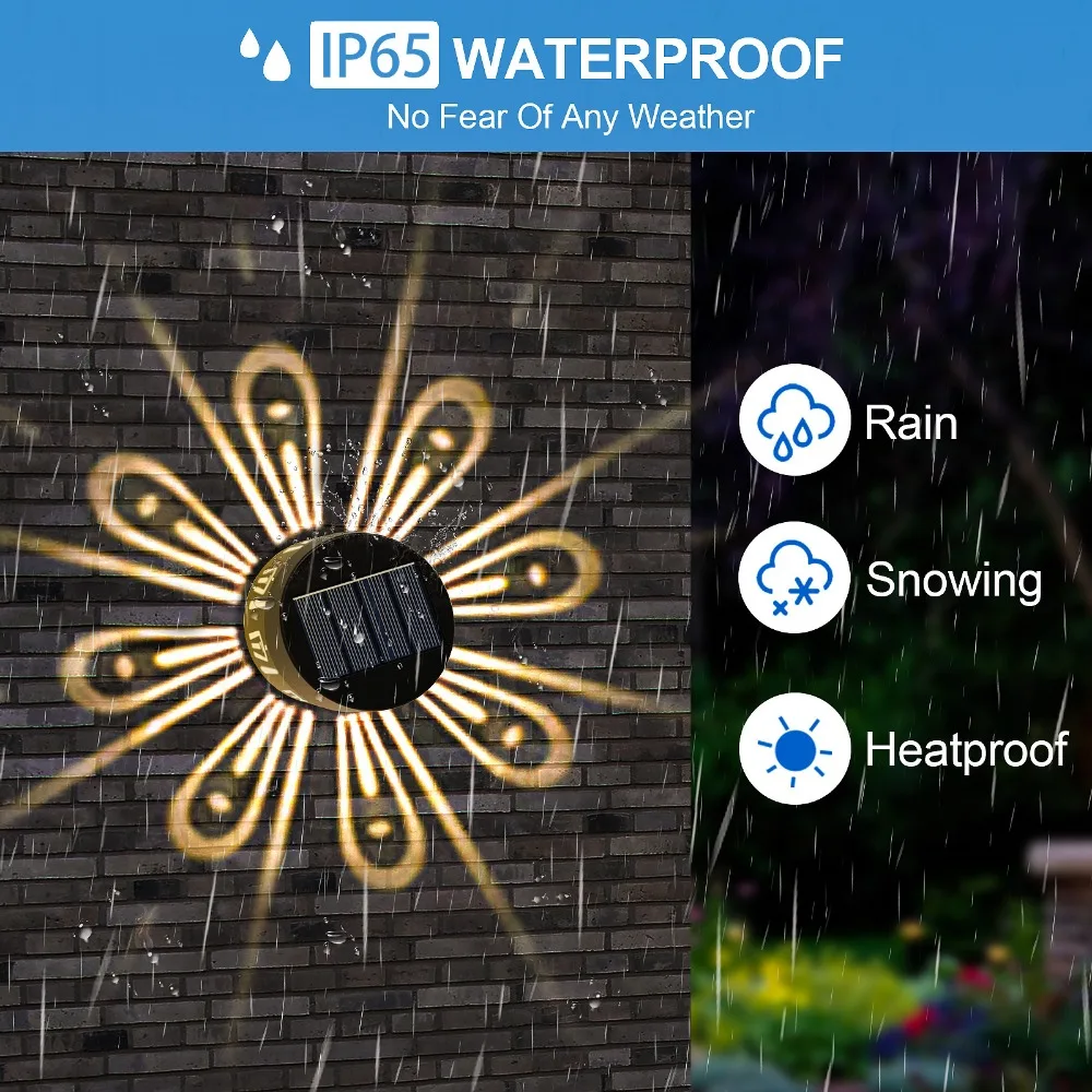 

Solar light wall garden landscape decoration LED lamp peacock projection solar lights outdoor waterproof