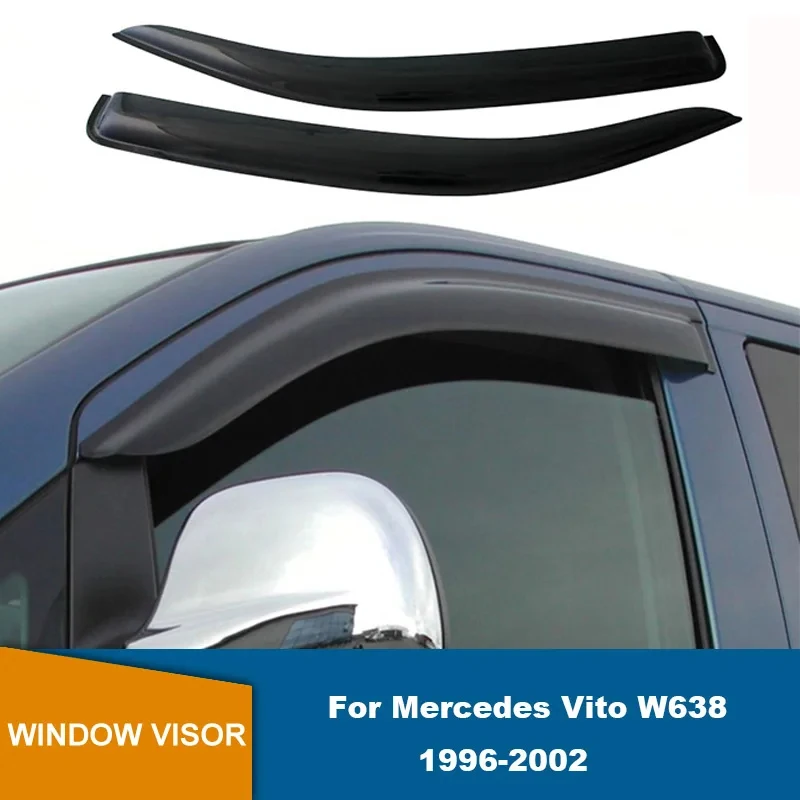 

Window Visor For Mercedes Vito W638 1996 1997 1998 1999 2000 2001 2002 Car Side Window Wind Deflectors Sun Rain Deflector Guard