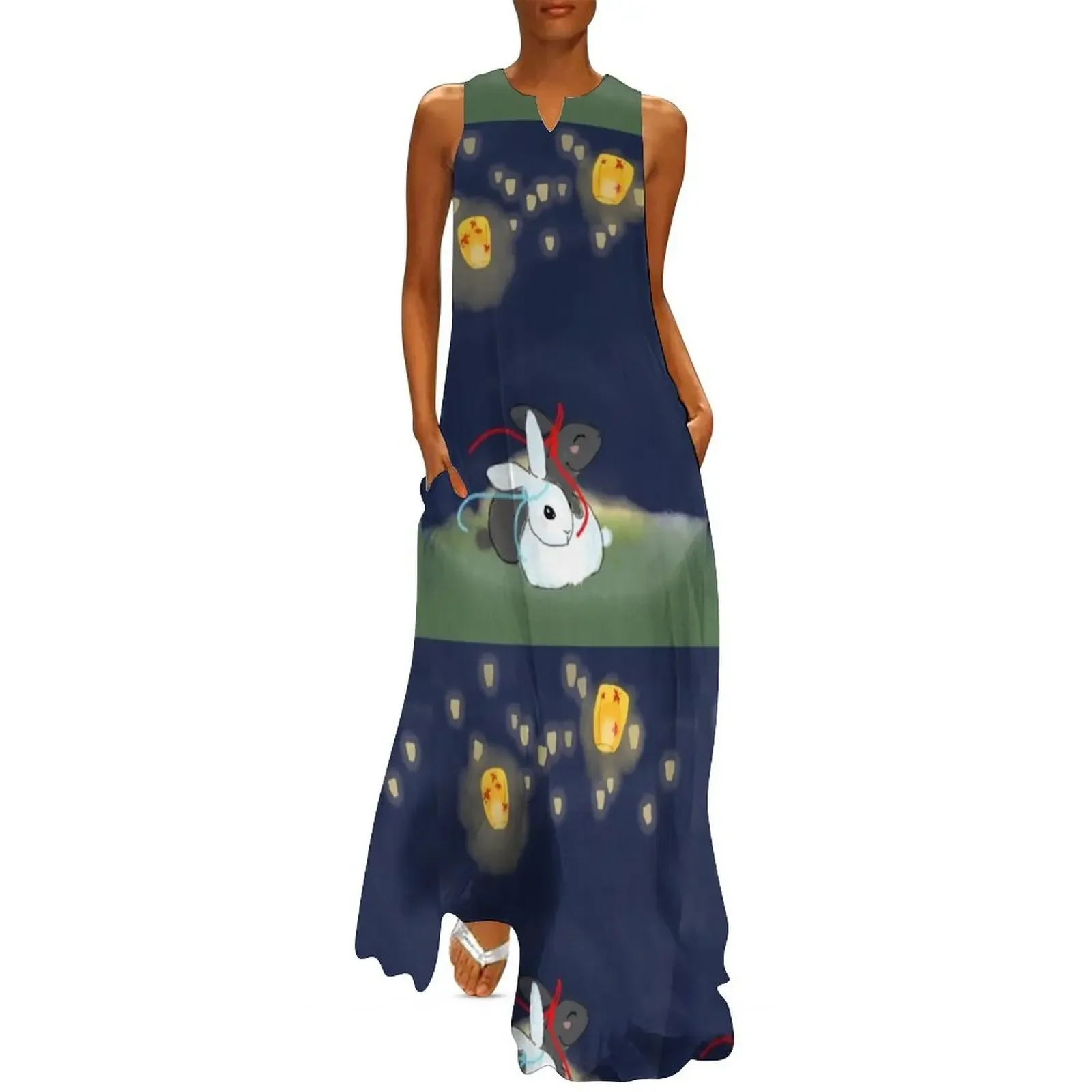 

WangXian Bunnies and Lanterns Long Dress dresses for womens 2025 luxury evening dresses 2025 summer dresses womens 2025 Dress