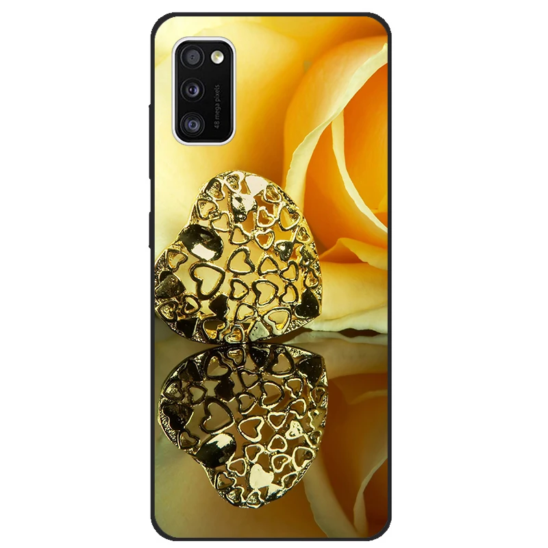 Samsung Galaxy A41 A 41 SM-A415F ブラック用スマホケース、Samsung Galaxy A41用ソフトTPUバックカバーシリコンケース