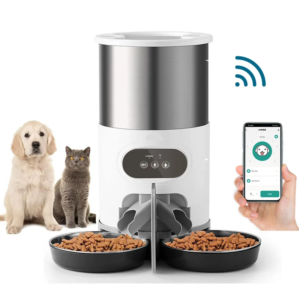 

NEW Automatic Timing Smart Feeder Automatic Pet Feeder For Cat Dog Electric Dry Food Dispenser 3.5L 4.5L Bowls Product Supplies