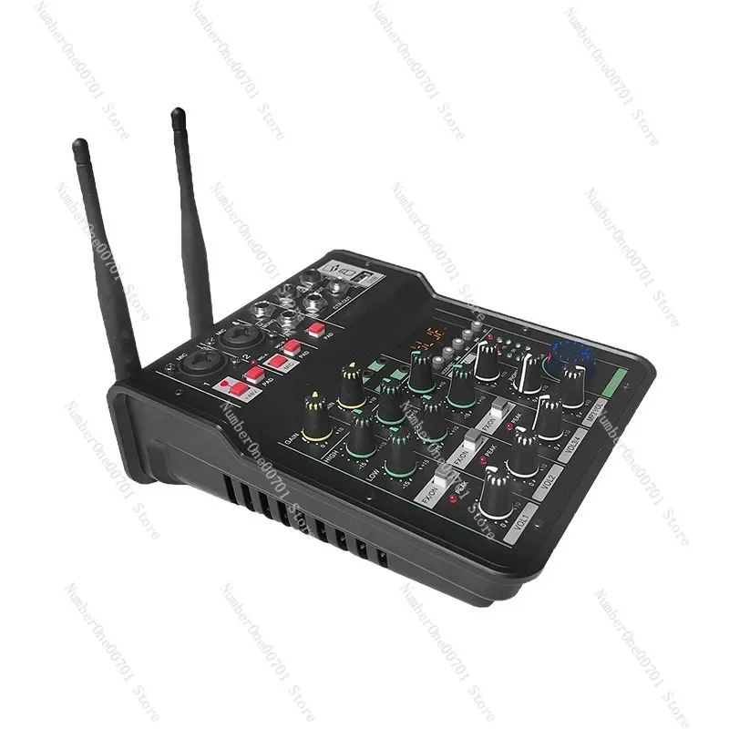 4-Channel Mixer Amplifier with Bluetooth, All-in-One PA System with Reverb Effect