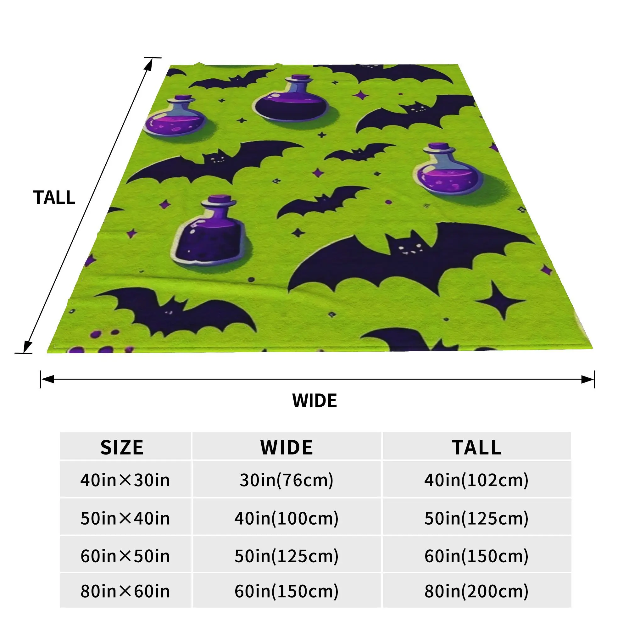 Flannel Throw Blanket Halloween Bat Stars Cartoon Warm Plush Blankets Soft Bedding for Bed Living room Home Travel Couch
