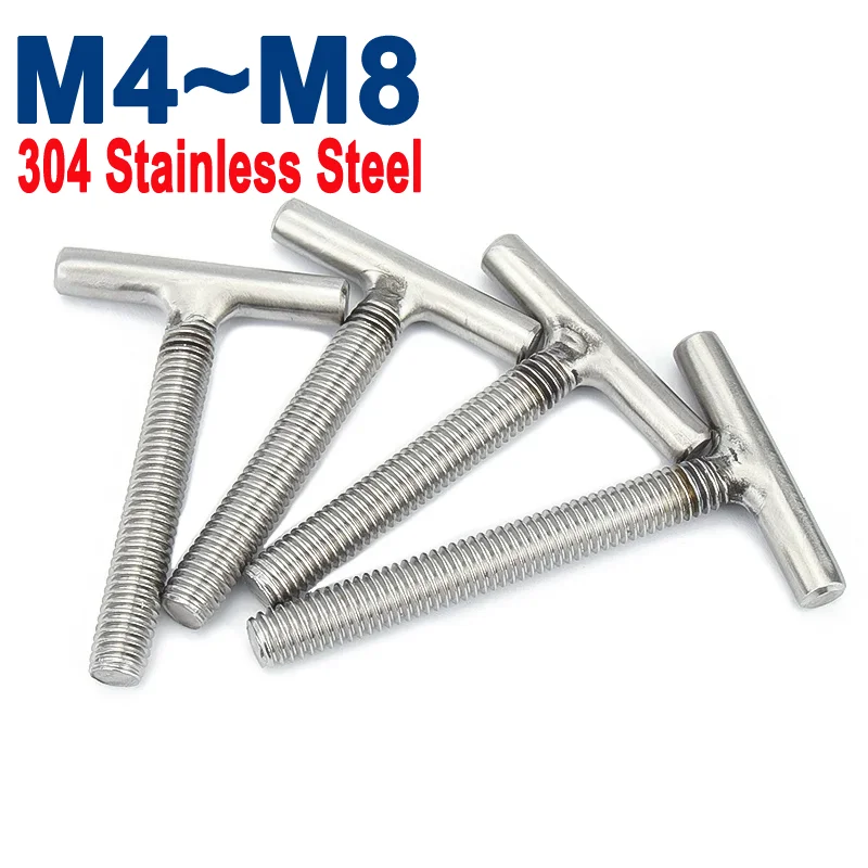 M4 M5 M6 M8  304 Stainless Steel T-welding Screw T-shaped Screw T Shape  Cylindrical Welding Bolt