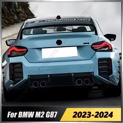 Car Rear Side Bumper MP Style For BMW Double Door M2 G87 2023-2024 ABS Lower Air Vent Cover Tuning Splitter Diffuser Trim