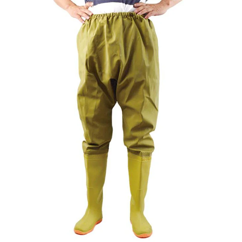 Outdoor Half Body Waders Anti-Corrosion Clothes Non-Slip Wading Shoes Fishing Trousers Waterproof Scratchproof Elastic Overalls