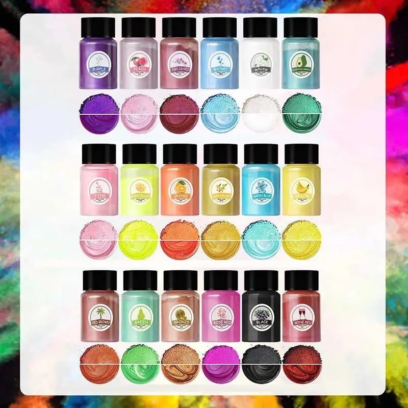 Pearlescent Mica Powder Epoxy Resin Dye Colorant Pigment Pearl Powder DIY Glitter Candle Dye Making Material Epoxy Resin Filler