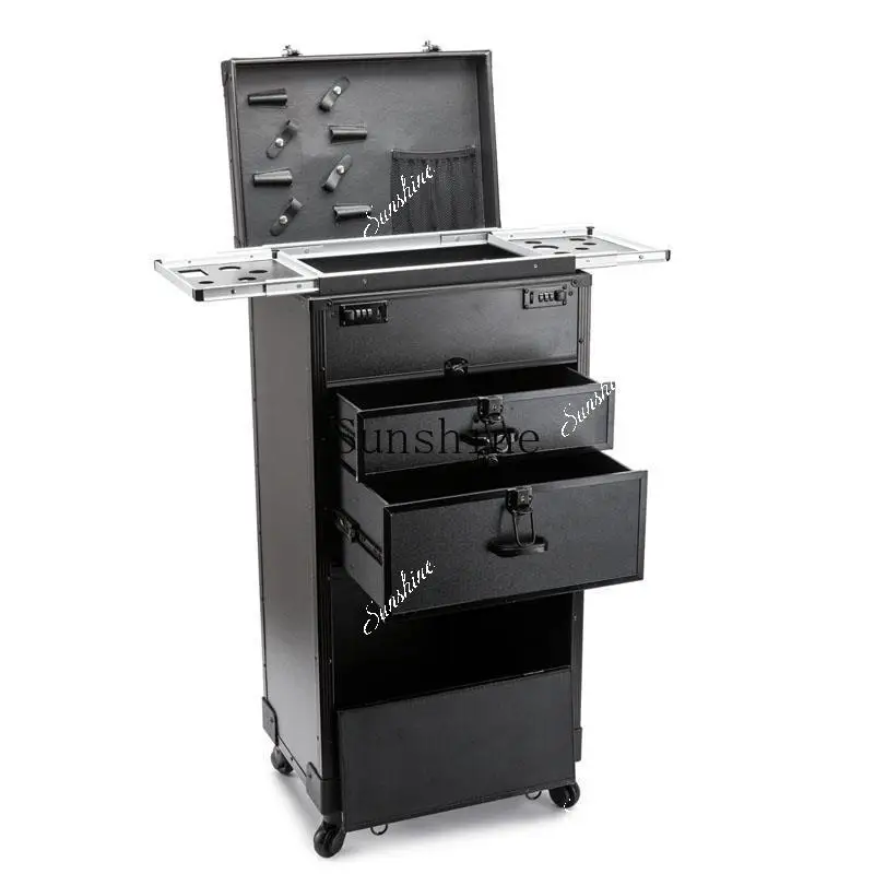 Special tie rod beauty stylist large work box large capacity with drawers hair salon cart  TF