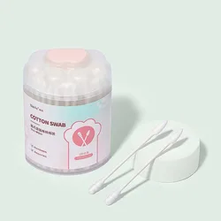 100Pcs/set Double Head Cotton Swab Women Makeup Cotton Buds Tip for Sticks Nose Ears Cleaning Care Tools