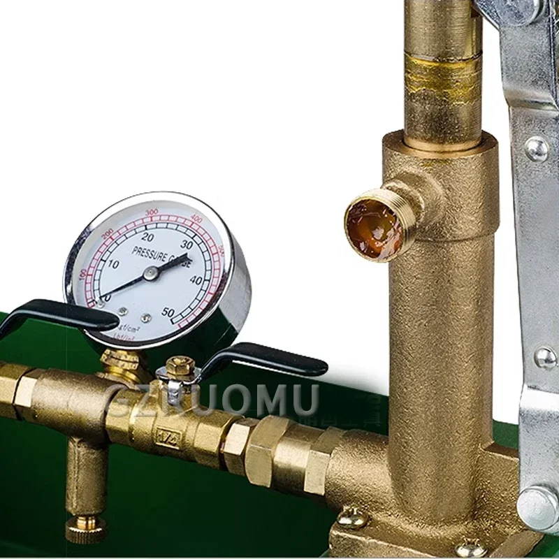 Water Pressure Tester Pump - 2.5MPa (25KG) Manual Hydraulic Pipeline Tester, Hand Tool for Leakage Pressure Testing