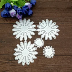 5pcs/Set Craft Dies Flower Decor Metal Cutting Dies Scrapbooking stamps embossing paper Cards border template punch Stencils DIY