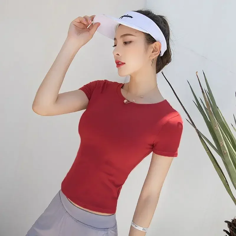 

Women's Sporty Slim Fit Quick Dry Breathable T-Shirt for Running Yoga Casual Short Sleeve Summer Top Fitness Clothing