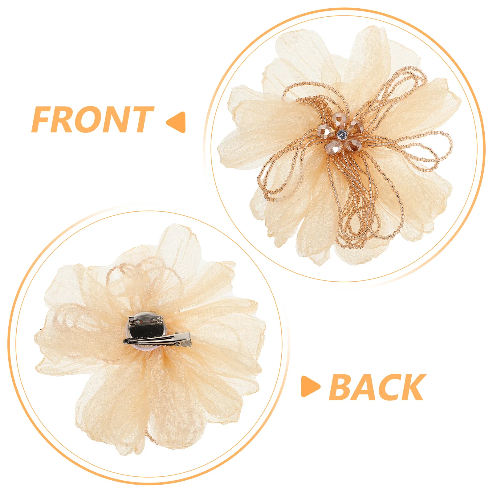دبوس بروش على شكل زهرة من القماش للنساء دبابيس بلوم صناعية أنيقة للفساتين دبوس ملابس أنيقة للمناسبات الرسمية غير الرسمية #5
