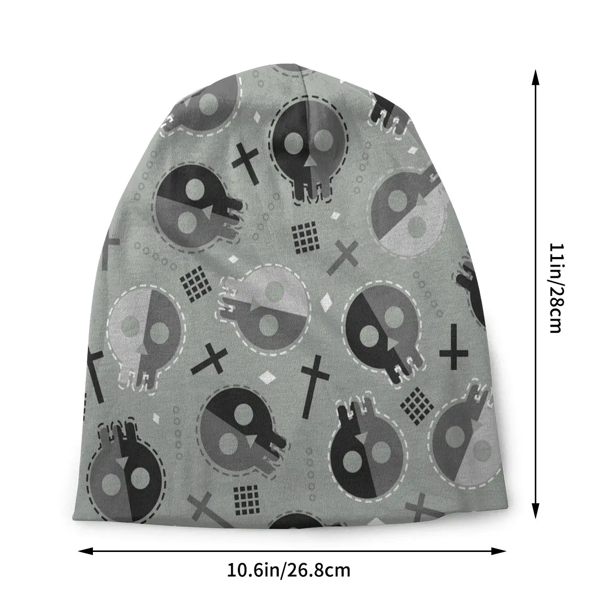 Thin Bonnet Hats Skull Skulls Men Women's Grey Cap Design Skullies Beanies Caps