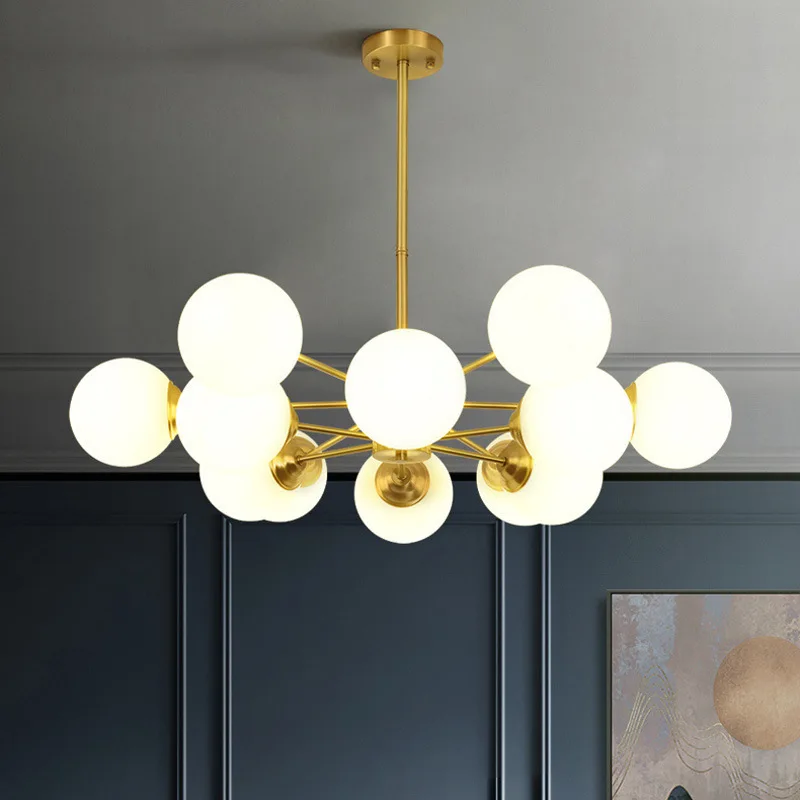 Nordic Glass Ball Pendant Lights Modern Simple Led Hanging Lamp for restaurant Living Room Bedroom Bar Cafe Lighting Fixtures