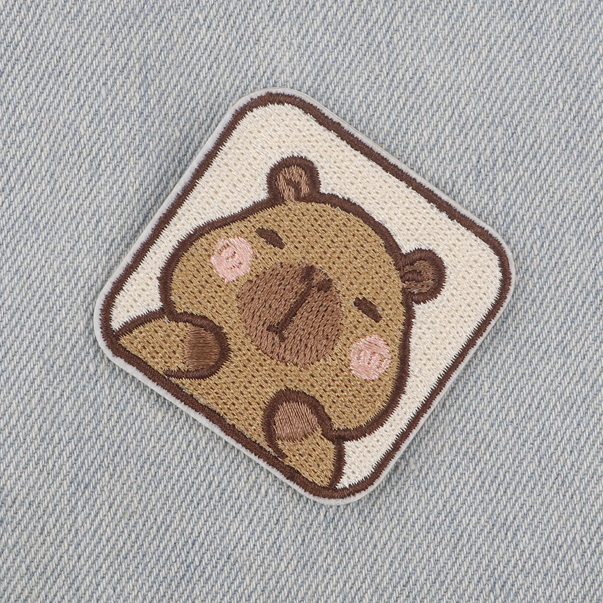 6pcs/set Cartoon Capybara Embroidered Patches On Clothes DIY Iron On Patches Cute Badge On Backpack Cosplay Accessories Toys