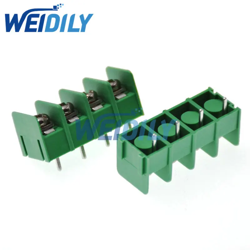 10PCS KF7.62-4P 7.62mm Pitch Connector PCB Screw Terminal Block Connector 4pin 300V 20A 22-12AWG