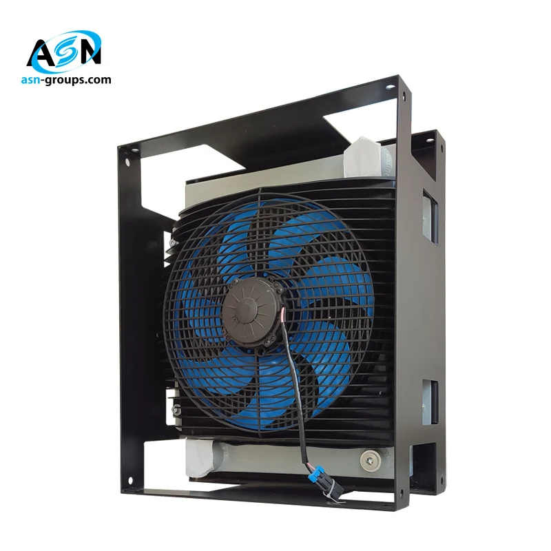 Ah1417 Heat Exchanger China Hydraulic Oil Cooler with Fan Dc12v Dc24v Hydraulic Oil Cooling System