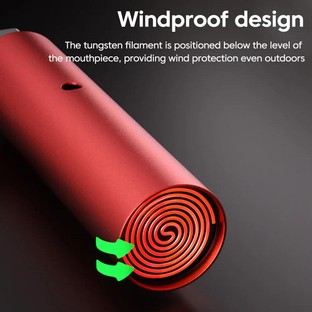 Type-C Mobile Cigarette Lighter Portable Outdoor Safety Air Blowing USB C Cigarette Lighter Adapter For IPhone 15 16 17 Samsung