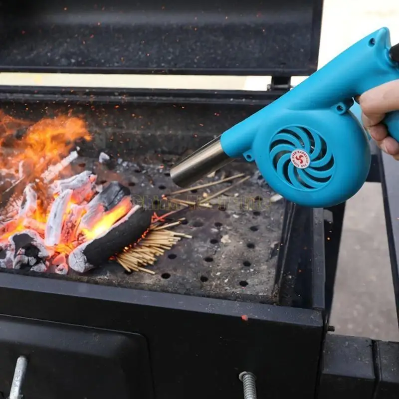 

57QF Wireless Fire Electric Air Blower With 2 Rechargeable Battery Adjustable BBQ Fan Air Blower Outdoor Fire Tool 5000RPM