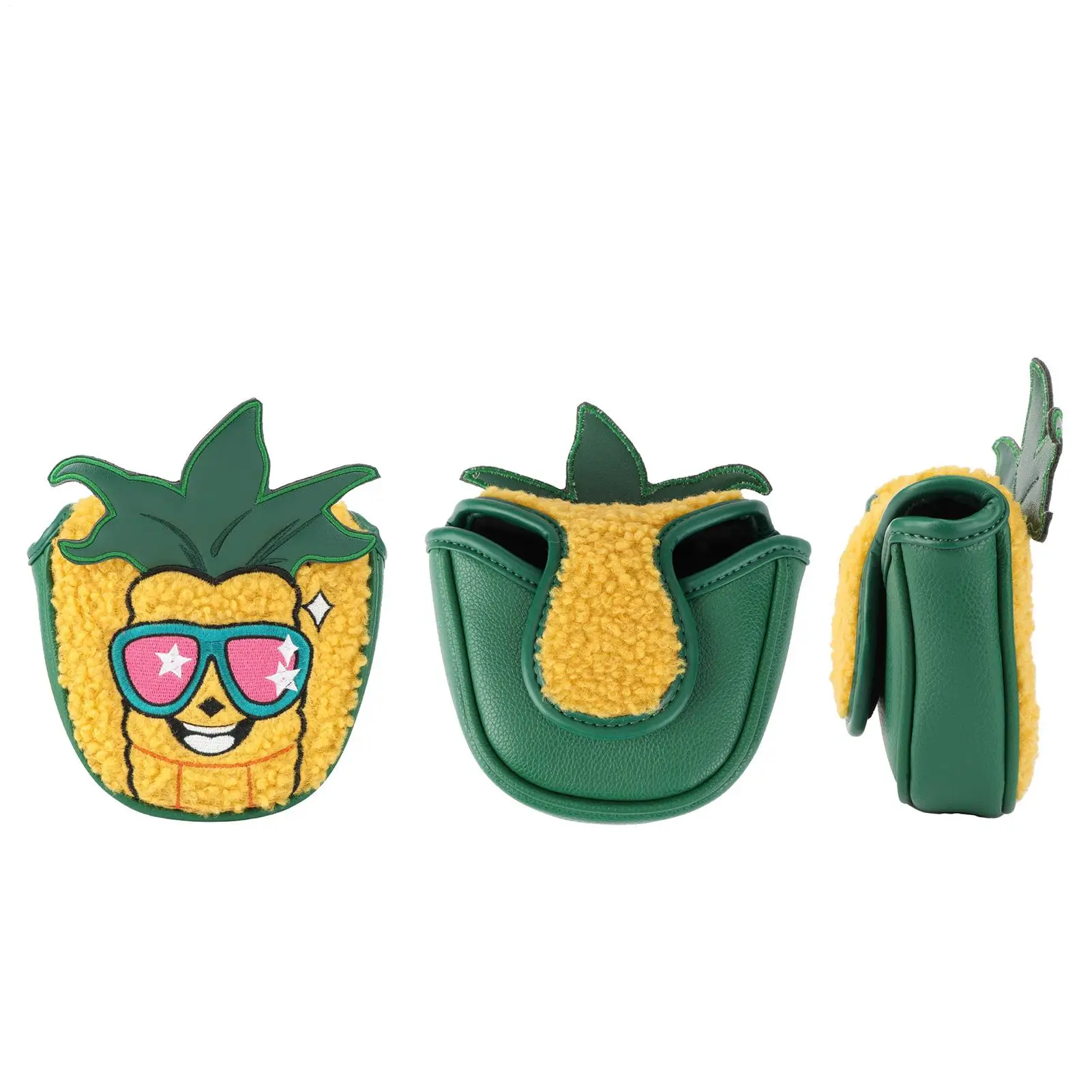 Corn Shaped Golf Head Covers Funny PU Leather Lightweight Protective Cover for Driver Woods Putter, Men Women Golfers