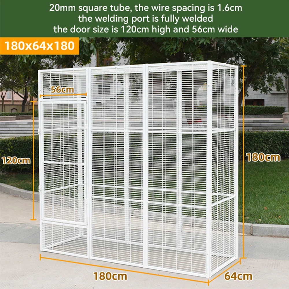 Large Cage Factory Sale Iron Square Tube And Paint Birds Cages Parrots Living House Aviaries