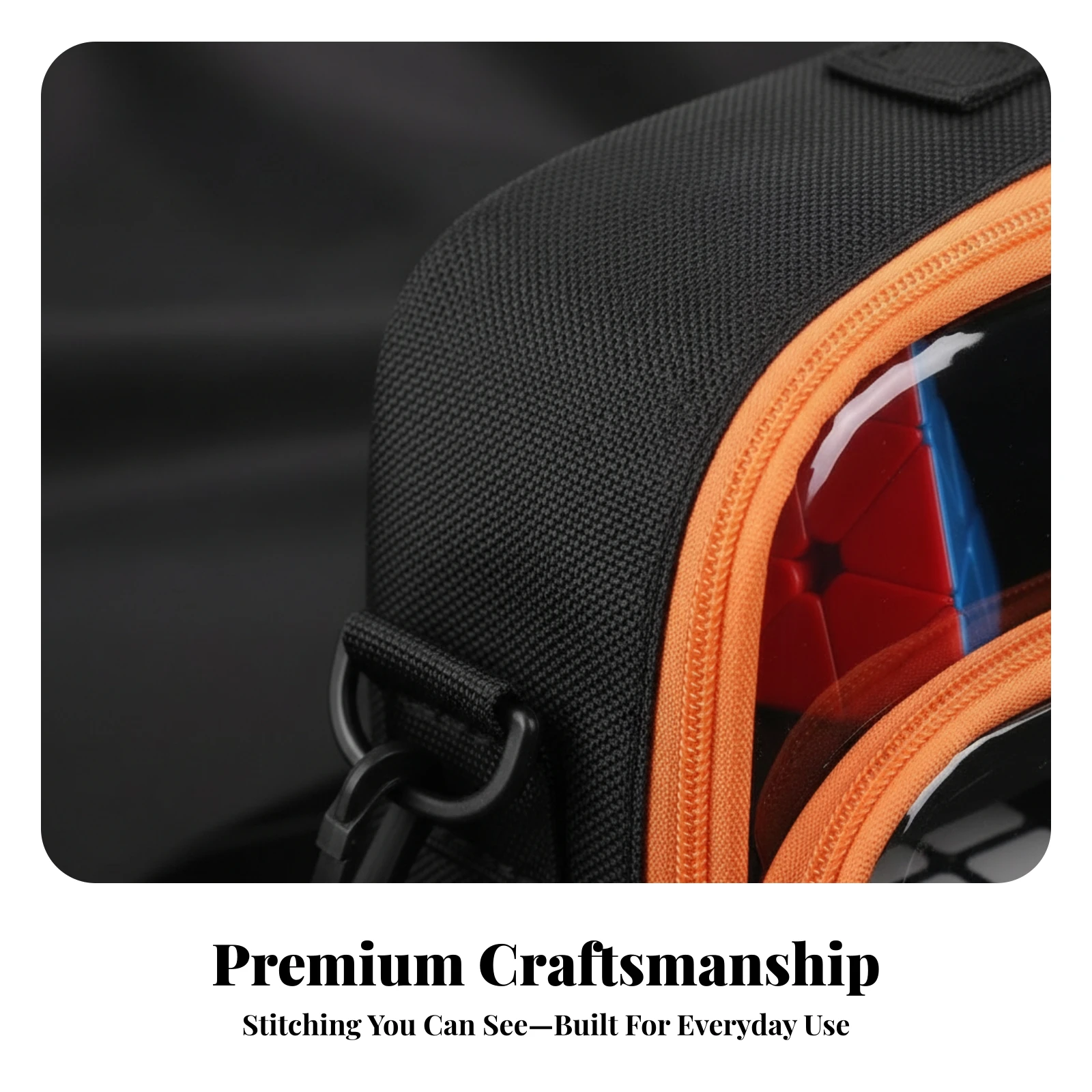 Cube Storage Bag Portable Speed Cube Carrying Case Structured Compact for Speedcubers, Competitions