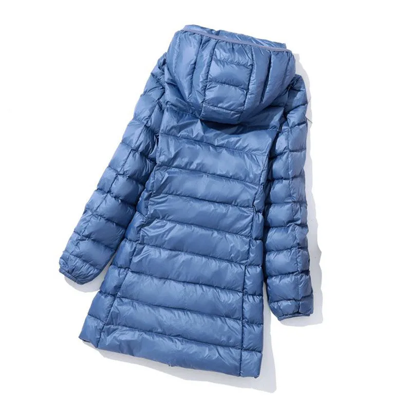 2025 Nuovo Cappotto Impermeabile Berretto Rimovibile da Donna Parka a maniche lunghe Giacca Calda Invernale Donna Rosso Blu Luce/Sottile Cappotti