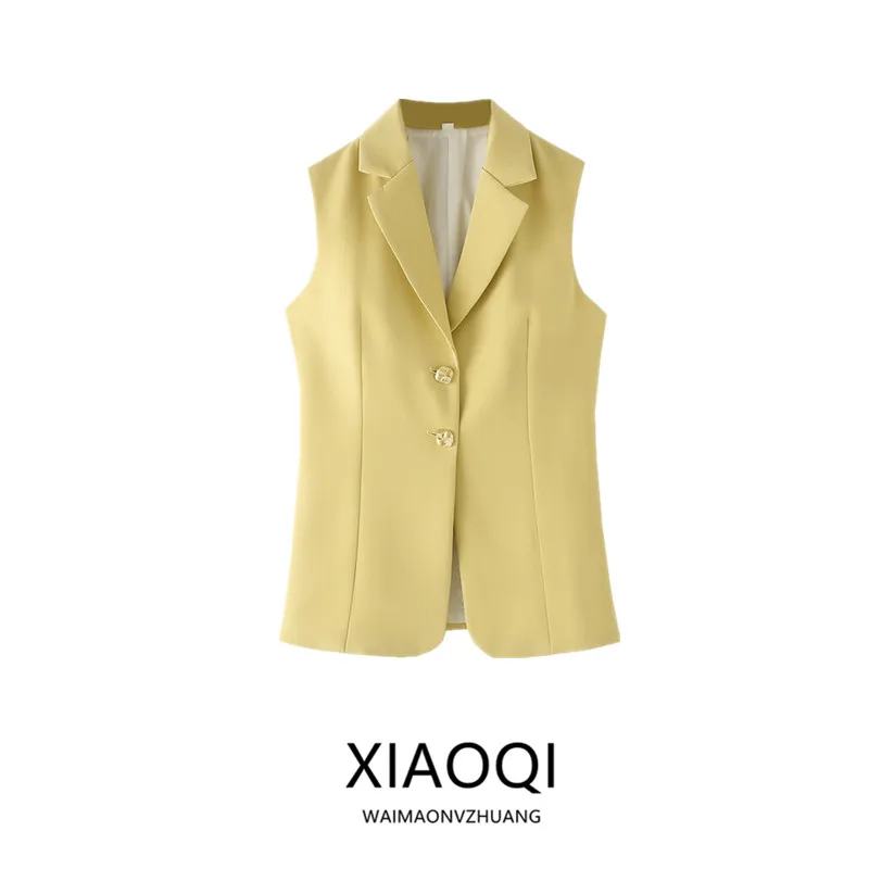 

Весна 2025 г., женский модный универсальный костюм Netie Svel, жилет, верхняя одежда Ele Personali Match, всесезонные