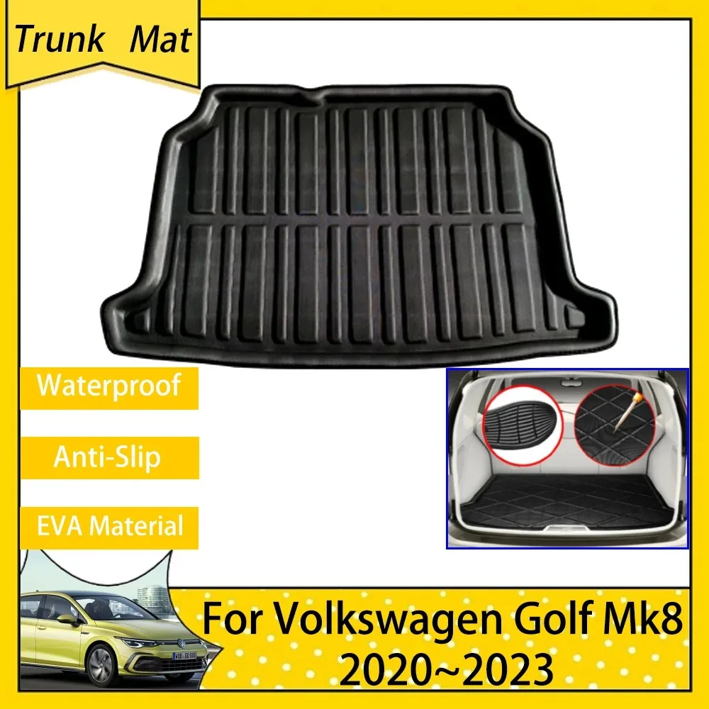 

Car Trunk Mat For Volkswagen VW Golf 8 Mk8 2020 2021 2022 2023 Waterproof Pad Rear Boot Cargo Floot Tray Carpet Auto Accsesories