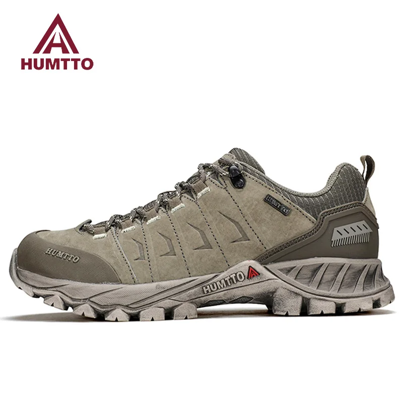 

HUMTTO Cowhide Hiking shoes Men Waterproof Winter women Sneakers hunting boots Work Breathable Trainers ankle trekking shoes