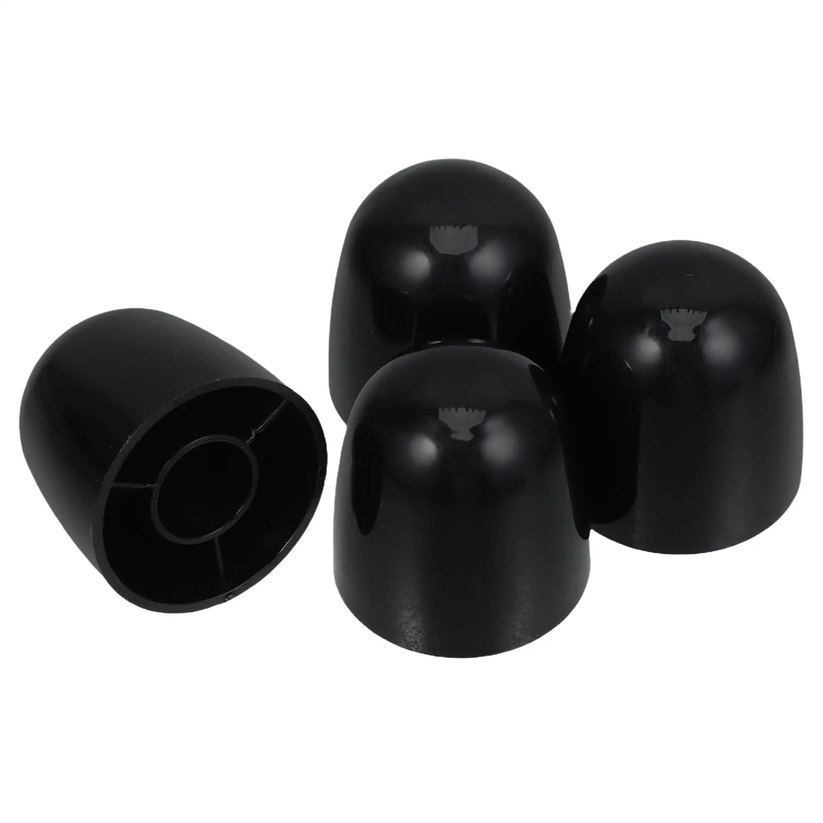 

4 Pcs Decorative Screw Covers for Toilet Floor Bolts Bowl Base Installation Accessories Black Color Hidden Fasteners Easy Clean